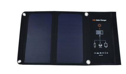 戶外便攜折疊式 太陽能折疊充電包 戶外5v便攜快充 手機平板充電器 行動電源兩組