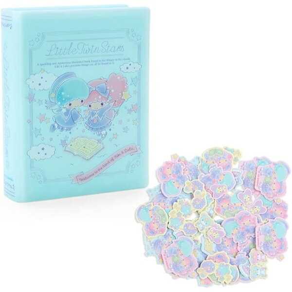 【震撼精品百貨】Little Twin Stars KiKi&LaLa 雙子星小天使~造型貼紙附書本造型收納盒40枚入*80101