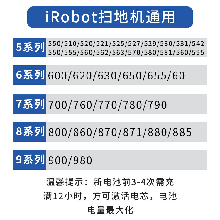 {可打統編 保固一年}適配iRobot roomba 529/620/650/770/780/860/870/880掃地機電池 1