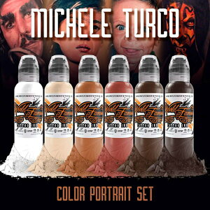 台灣DH紋身器材WORLD FAMOUS INK-MICHELE TURCO米歇爾·圖爾科6色套裝-膚色六色套裝組~