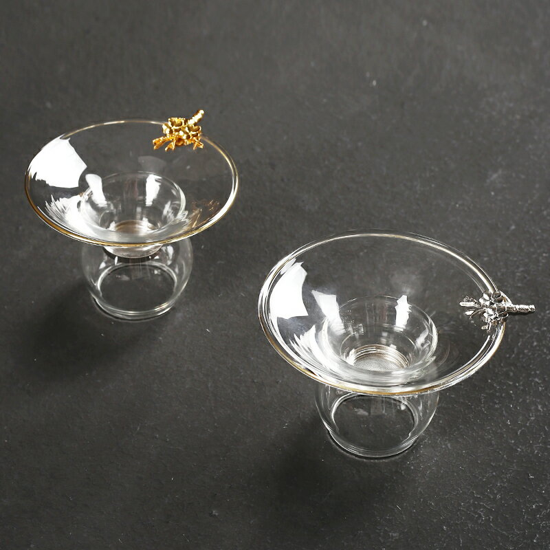 玻璃茶漏茶濾創意茶葉過濾網泡茶器茶隔漏斗功夫茶具茶道配件濾器
