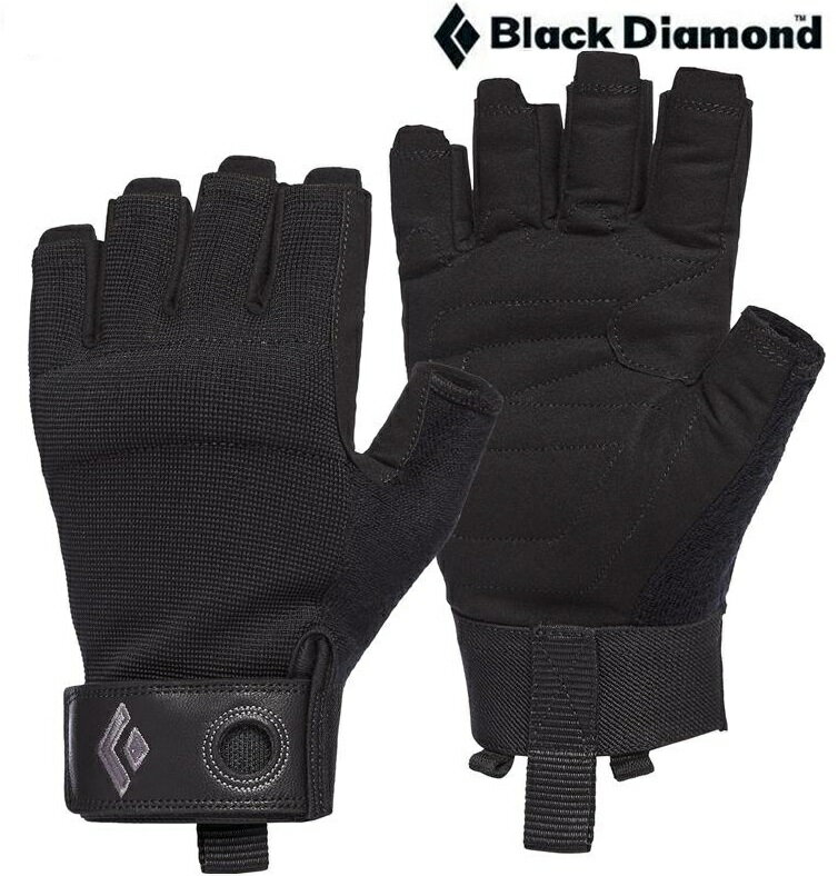 Black Diamond Crag Half-Finger Glove 攀岩確保垂降半指手套/露指手套 BD 801864 全黑