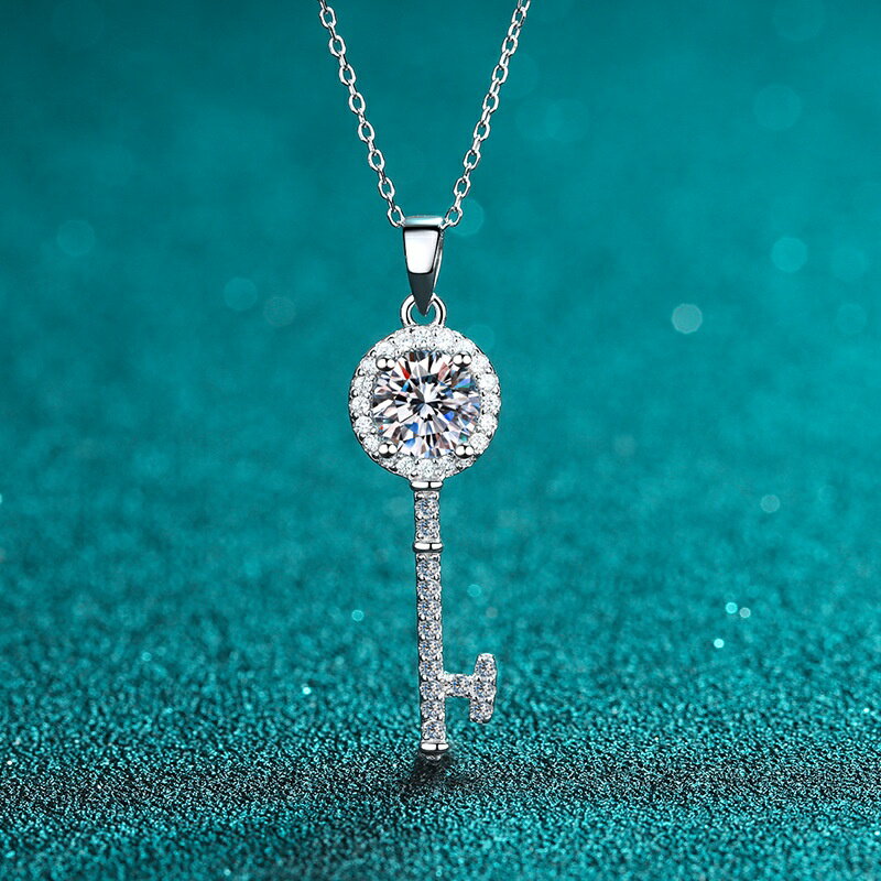【巴黎精品】現貨+預購 莫桑鑽石項鍊飾品配件925純銀項鍊-1克拉鑽石項鏈莫桑鑽項鍊v1ae75 1
