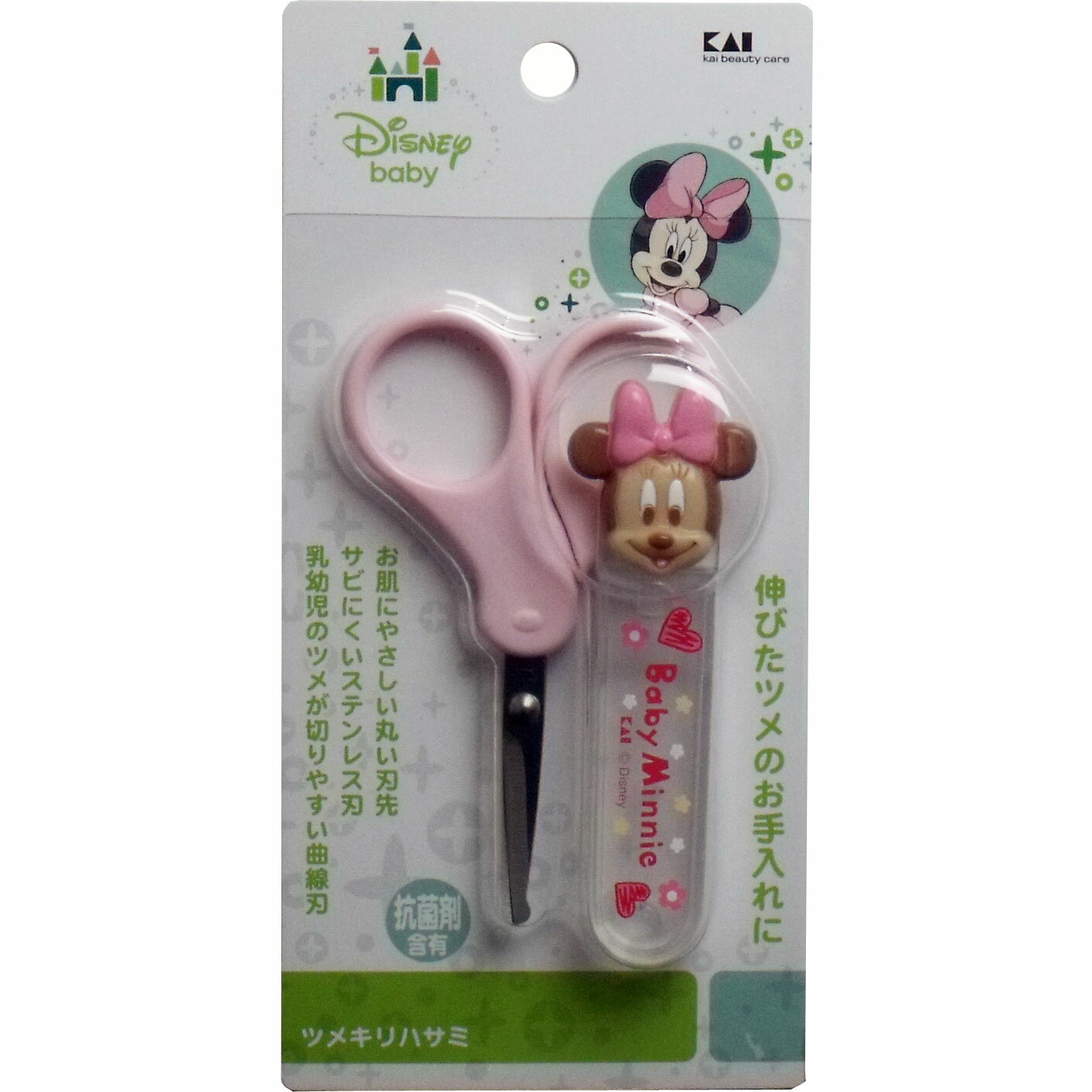 大賀屋 嬰兒 米妮 剪刀 指甲剪 不銹鋼 嬰兒剪 DISNEY 迪史尼 安全 日本製 正版 授權 J00014674