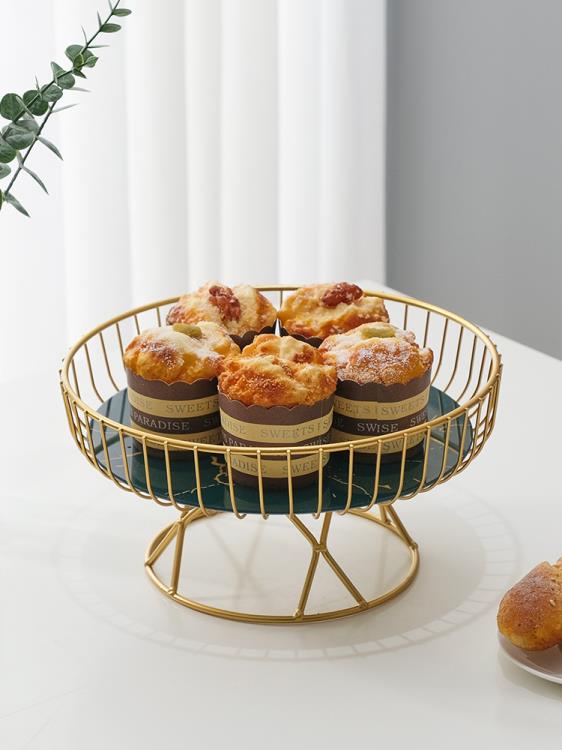 歐式輕奢陶瓷水果盤創意客廳家用水果籃下午茶糖果甜品架點心托盤「限時特惠」