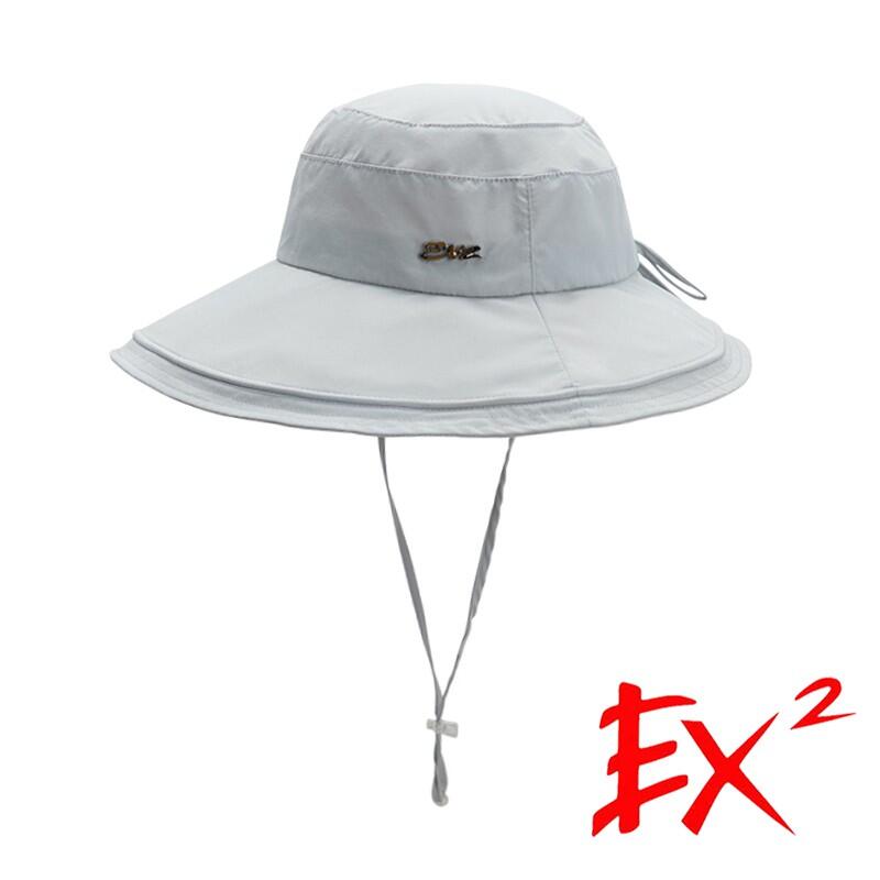 【EX2德國】女 快乾大帽簷遮陽帽『霧灰』(57-59cm) 367059