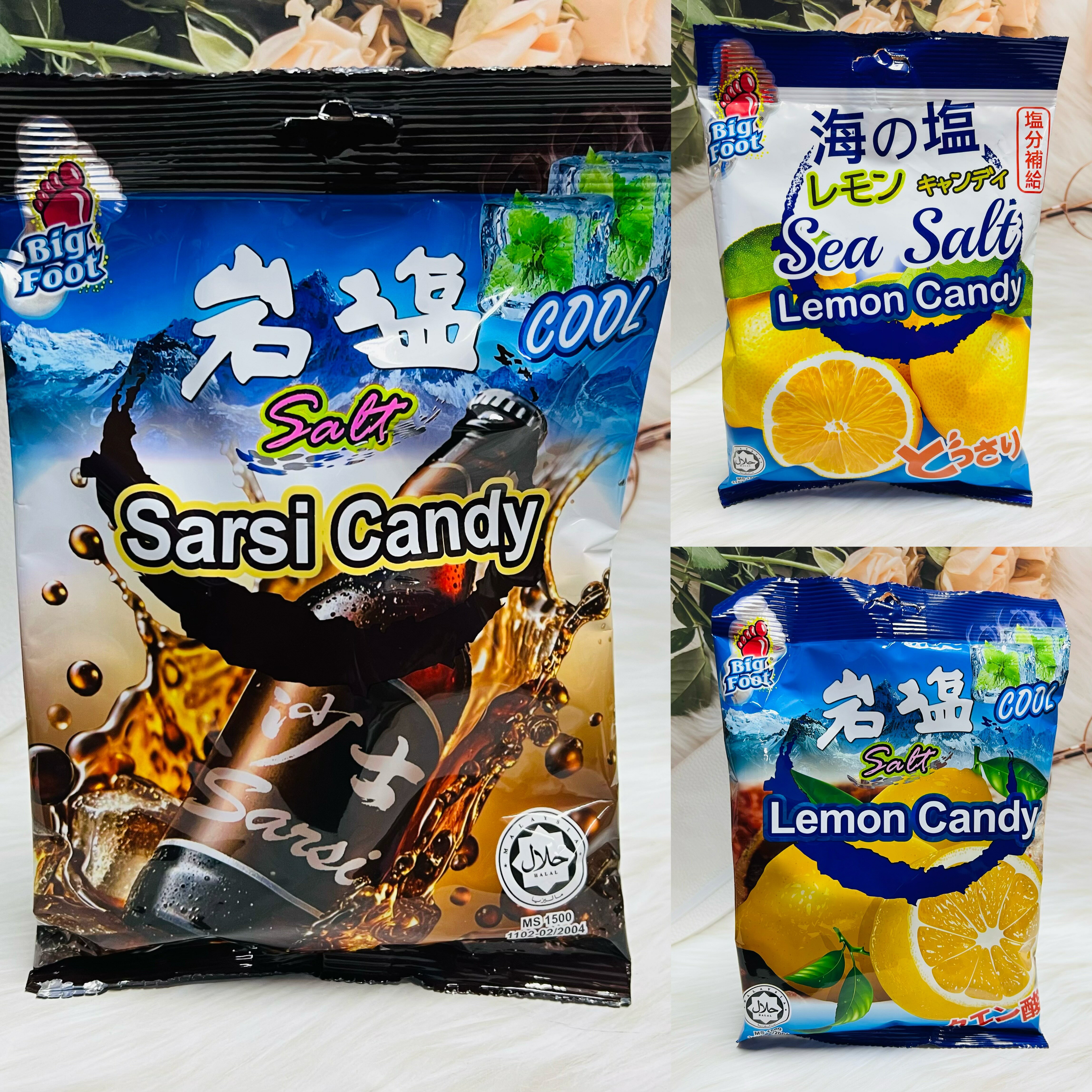 BIG FOOD 巖鹽 薄荷巖鹽沙士風味糖 薄荷巖鹽檸檬糖 鹽糖 檸檬糖 沙士鹽糖 鹽沙士糖 薄荷糖 鹽檸檬糖｜全店$299 全家取貨免運｜滿額折500｜APP下單最高賺19%點數⚡