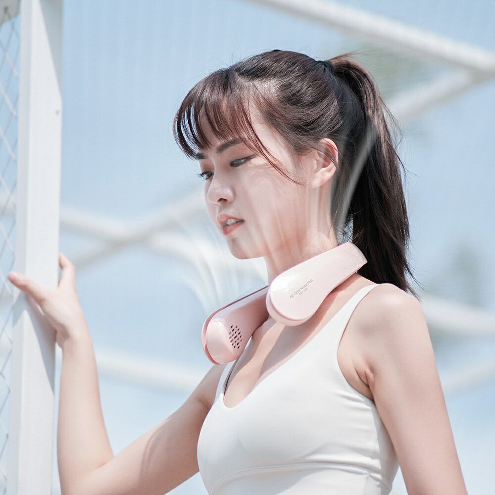 迷你掛脖小風扇便攜式隨身大渦輪懶人空調戶外無葉製冷電扇 2