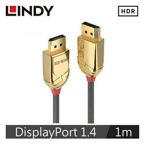 【LINDY 林帝】GOLD LINE DISPLAYPORT 1.4版 公 TO 公 傳輸線 1M 36291【三井3C】