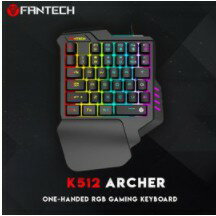 【FANTECH K512 混光多彩燈效單手電競鍵盤】電競造型風格