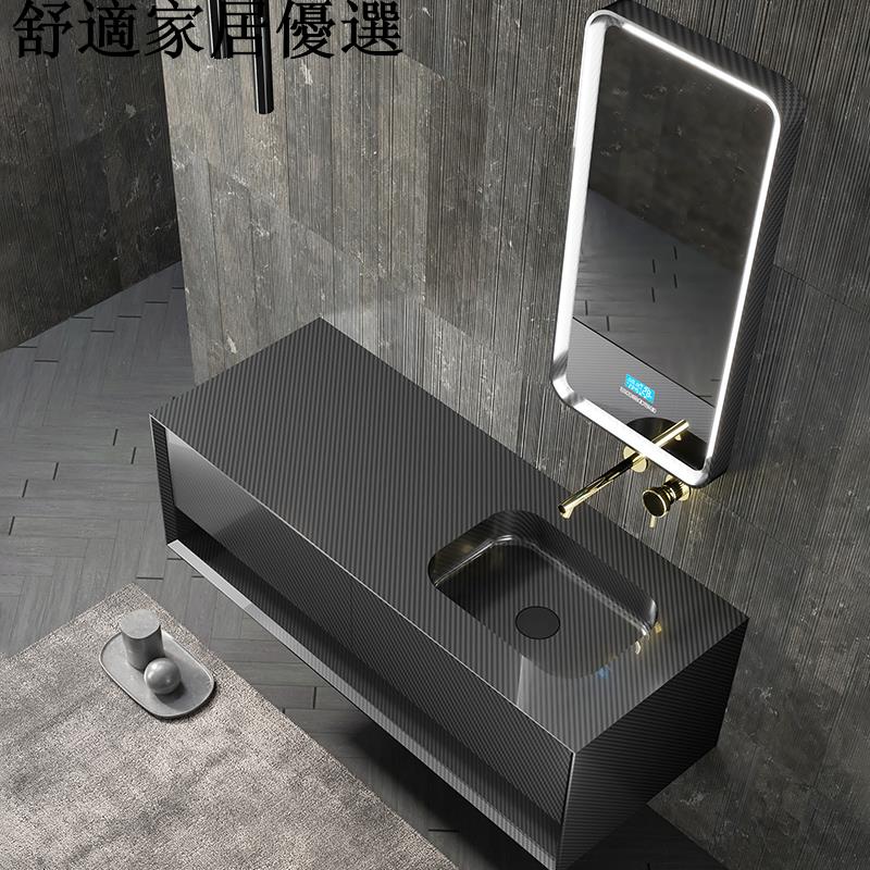 免運 破損包賠償 可開發票 MonBLari高奢新款碳纖維家用浴室柜組合智能鏡子 MC-V9963
