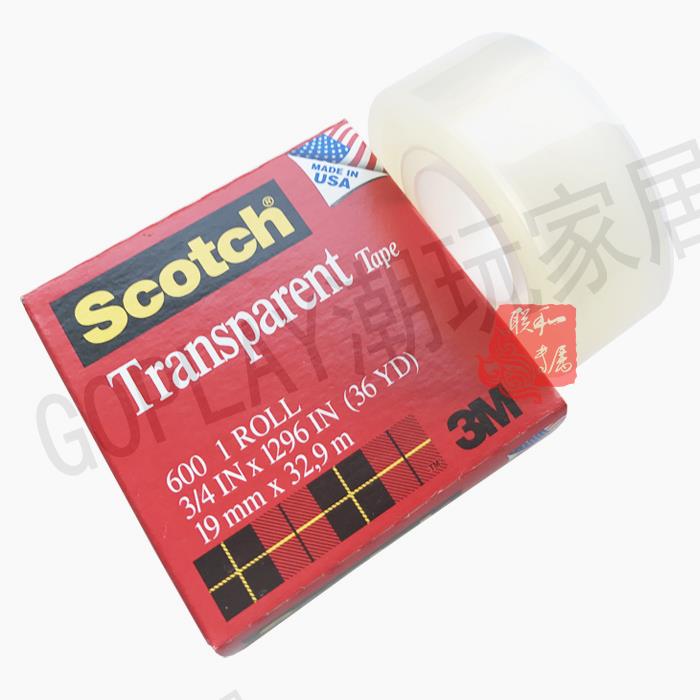 【299出貨】美國3M 600思高單面透明膠帶油漆墨附著力牢度測試粘貼對聯無殘留【亞德機械五金家居】
