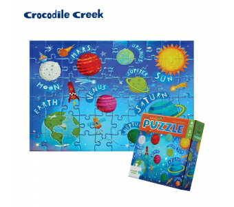 《美國 Crocodile Creek》幻彩雷射拼圖-太空世界 60片 東喬精品百貨