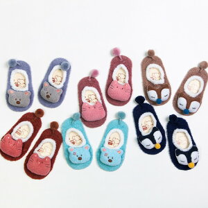 兒童地板襪寶寶冬季室內加厚防滑襪套嬰兒秋冬款厚底加絨春秋一歲