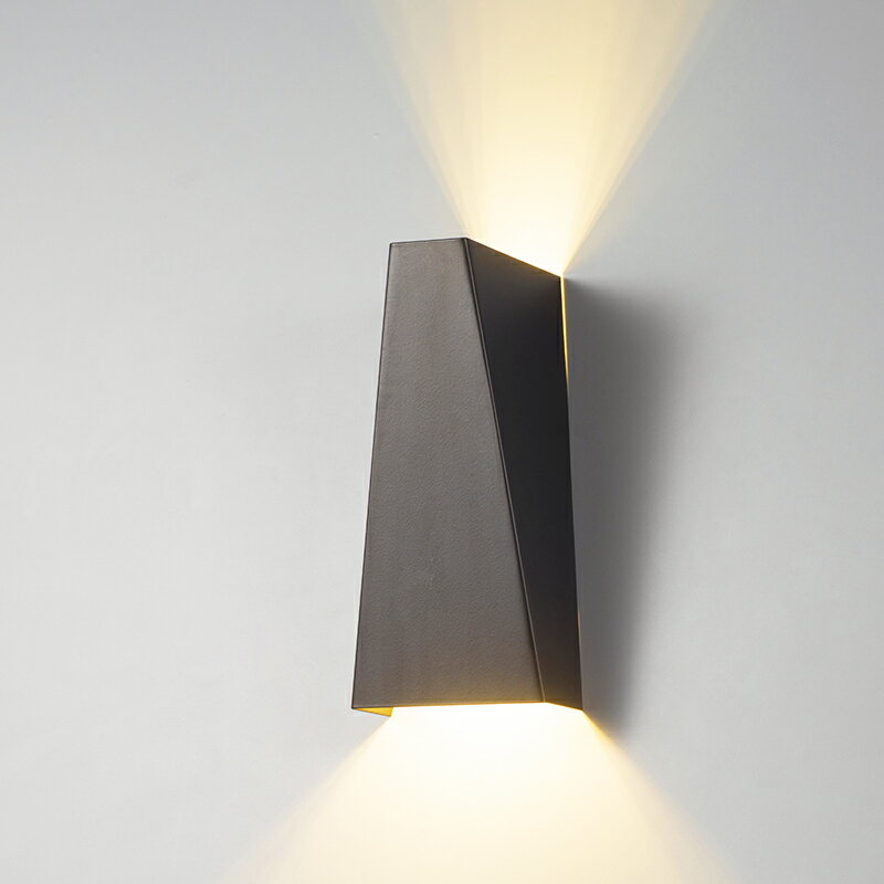 設計師款LED壁燈臥室床頭燈北歐黑白極簡個性現代樓梯客廳墻壁燈