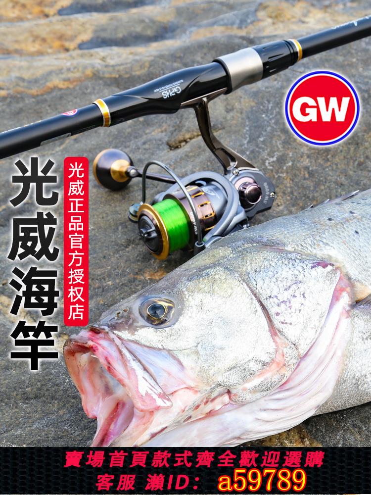 【臺灣公司 可打統編】光威海竿套裝海桿單竿旗艦官方碳素超硬遠投竿全套拋竿海釣魚竿