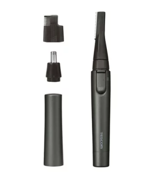 TESCOM TK291A 多功能 電動 修容刀 修眉刀 鼻毛刀 鼻毛剪 耳毛 臉用除毛刀 電池式 刀頭可水洗 日本代購
