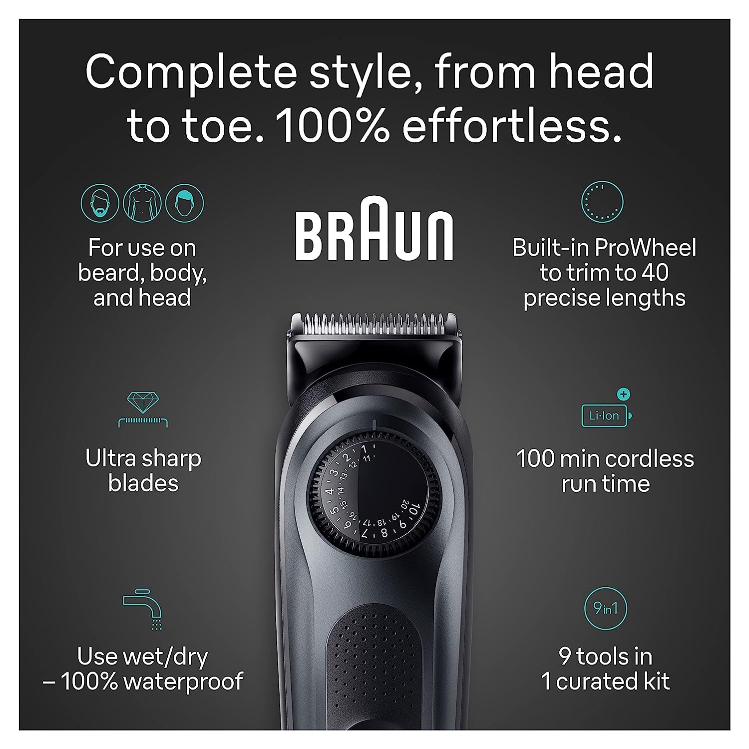 Braun AIO5490 9合1 多功能造型器 電動刮鬍刀