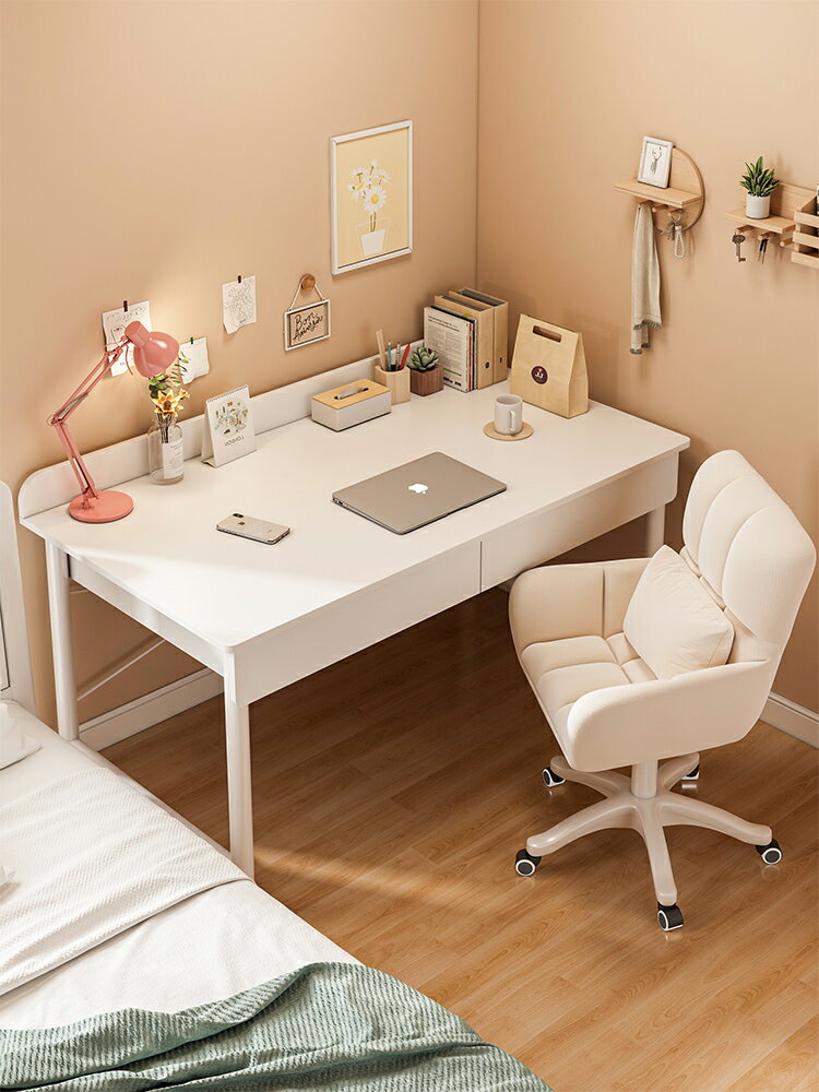 電腦桌子女生臥室書桌學生家用臺式辦公桌椅組合小桌子簡易出租屋