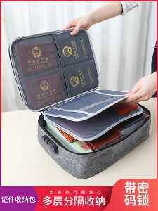 證件收納包盒家用家庭重要文件卡包收納盒資料證書戶口袋整理神器