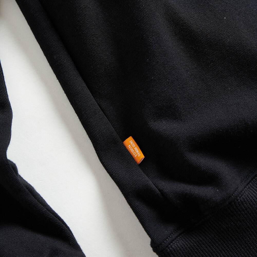 EDWIN 男款 橘標 摔角手E君摔角招式寬版長袖T恤(黑色) 3