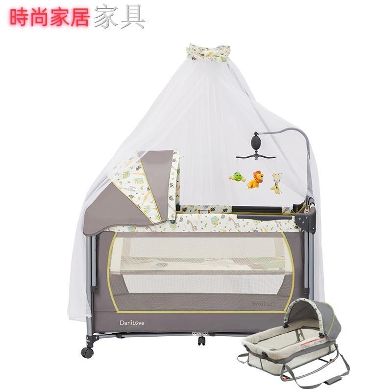 【附發票】┅小布丁嬰兒床拼接大床可折疊便攜式新生兒寶寶多功能移動床bb床AA605