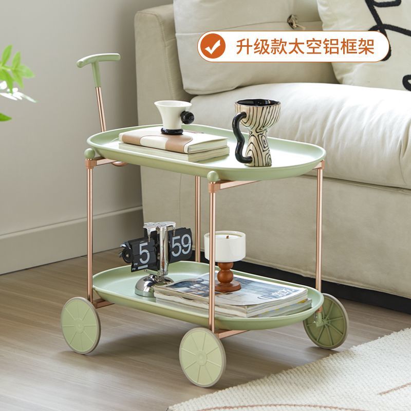 工廠現貨 免運 手推車 網紅歐式創意客廳小茶幾 簡約家用置物架 邊幾 可移動臥室小推車 邊幾特惠/開立發票Z1107