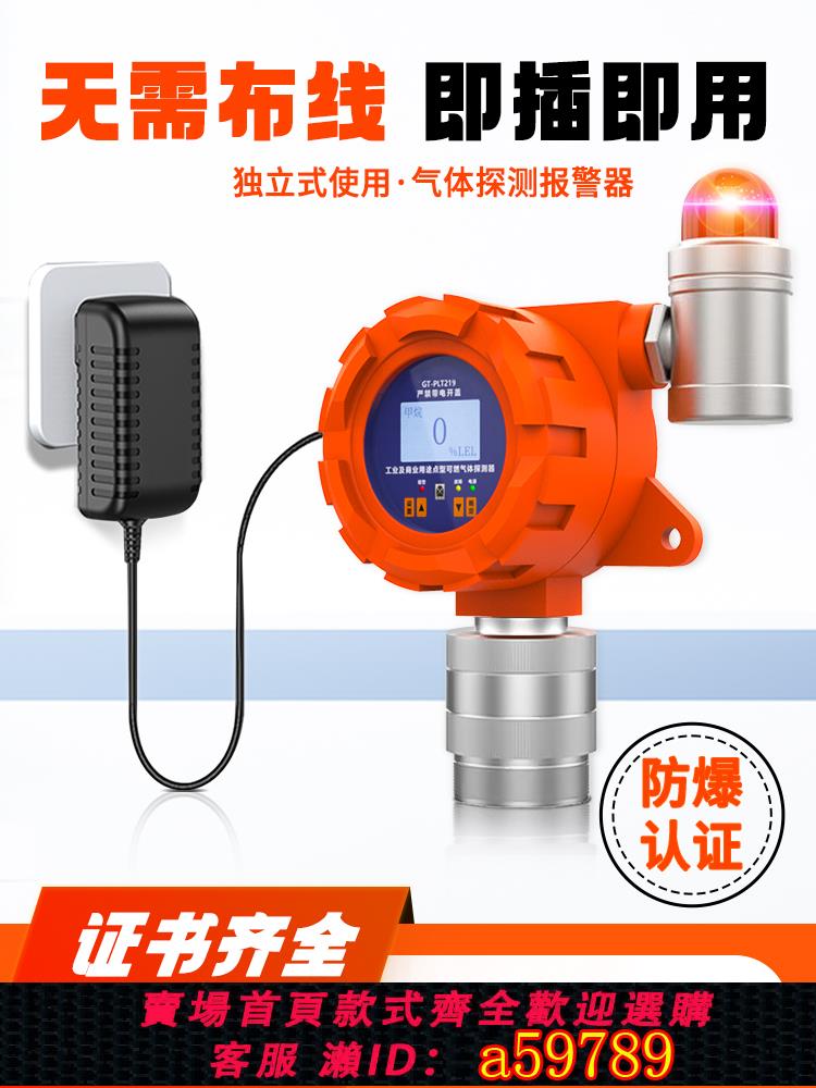 【臺灣公司 可打統編】獨立插電式工業可燃氣體報警氧氣氨氣一氧化碳硫化氫氣洩露探測器