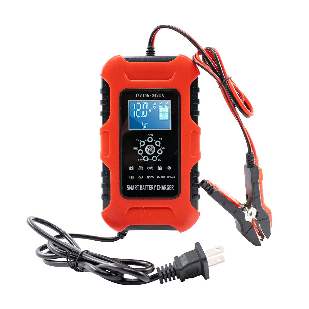 【OMyCar】電瓶充電器(12V/24V) 一年保固 (汽車/機車/貨車/電瓶修復) 1