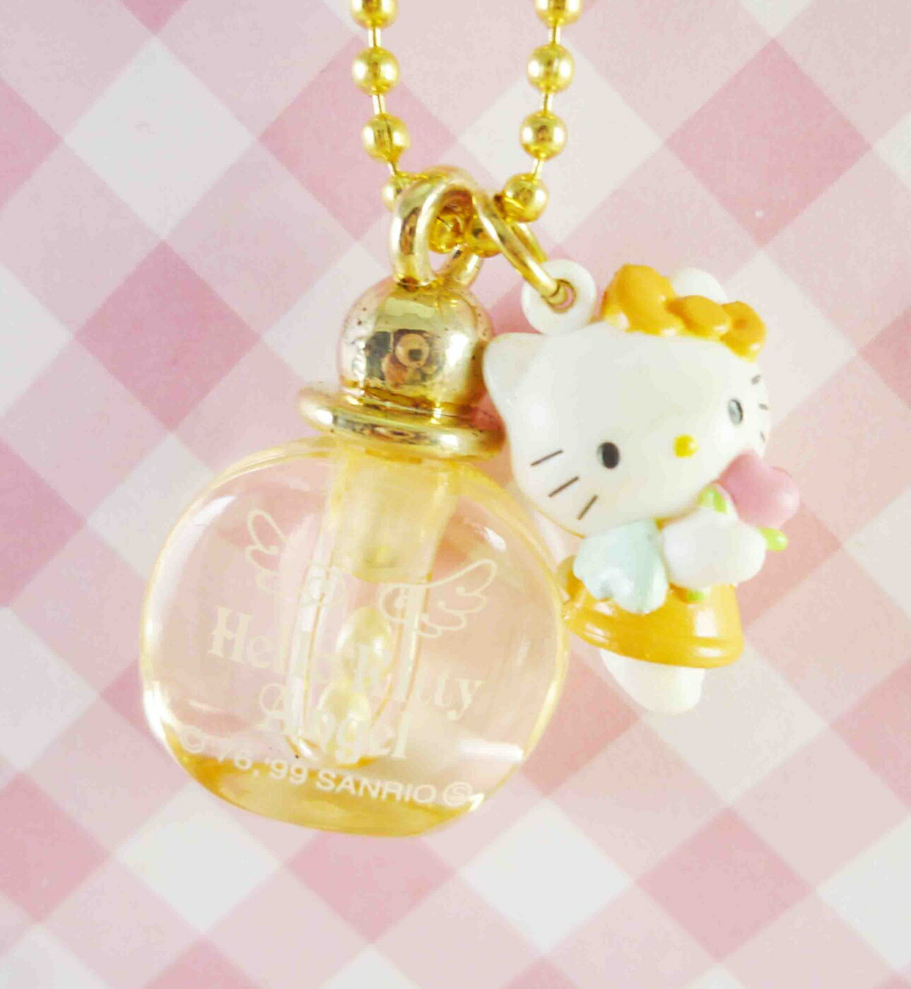【震撼精品百貨】Hello Kitty 凱蒂貓 KITTY鑰匙圈-香水罐橘 震撼日式精品百貨