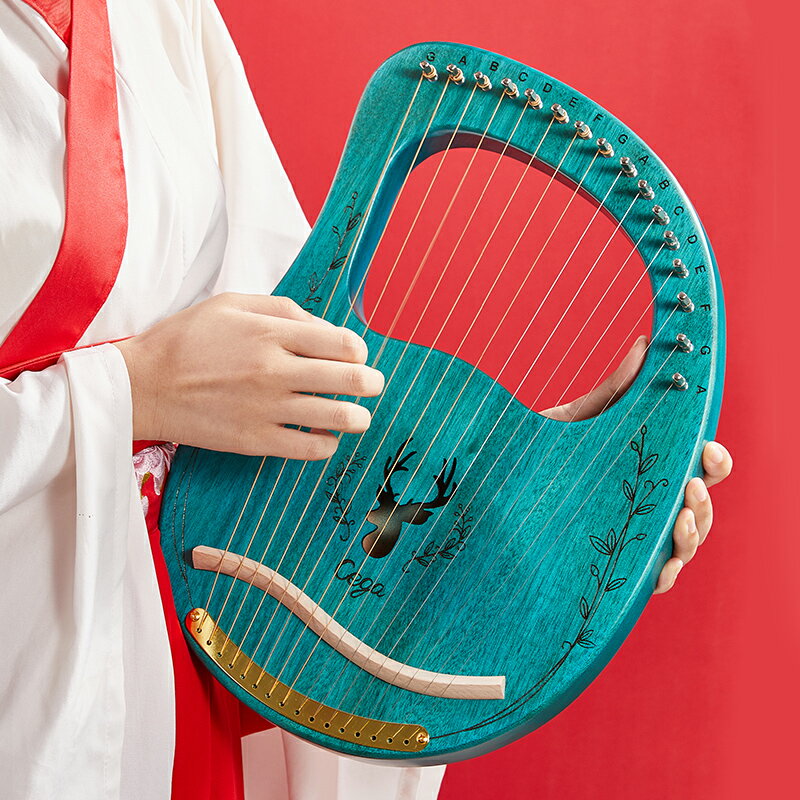免運 ?琴 豎琴樂器古典箜篌專業萊雅琴24弦大冷門樂器小型兒童小箜篌初學者