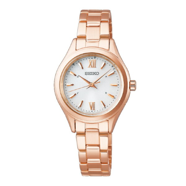 seiko SK037 精工錶 SPIRIT SK037 1B21-0AS0P(SWFH114J) 太陽能電波腕錶 / 玫瑰金 28mm｜樂天全館特惠中★指定刷卡回饋10%
