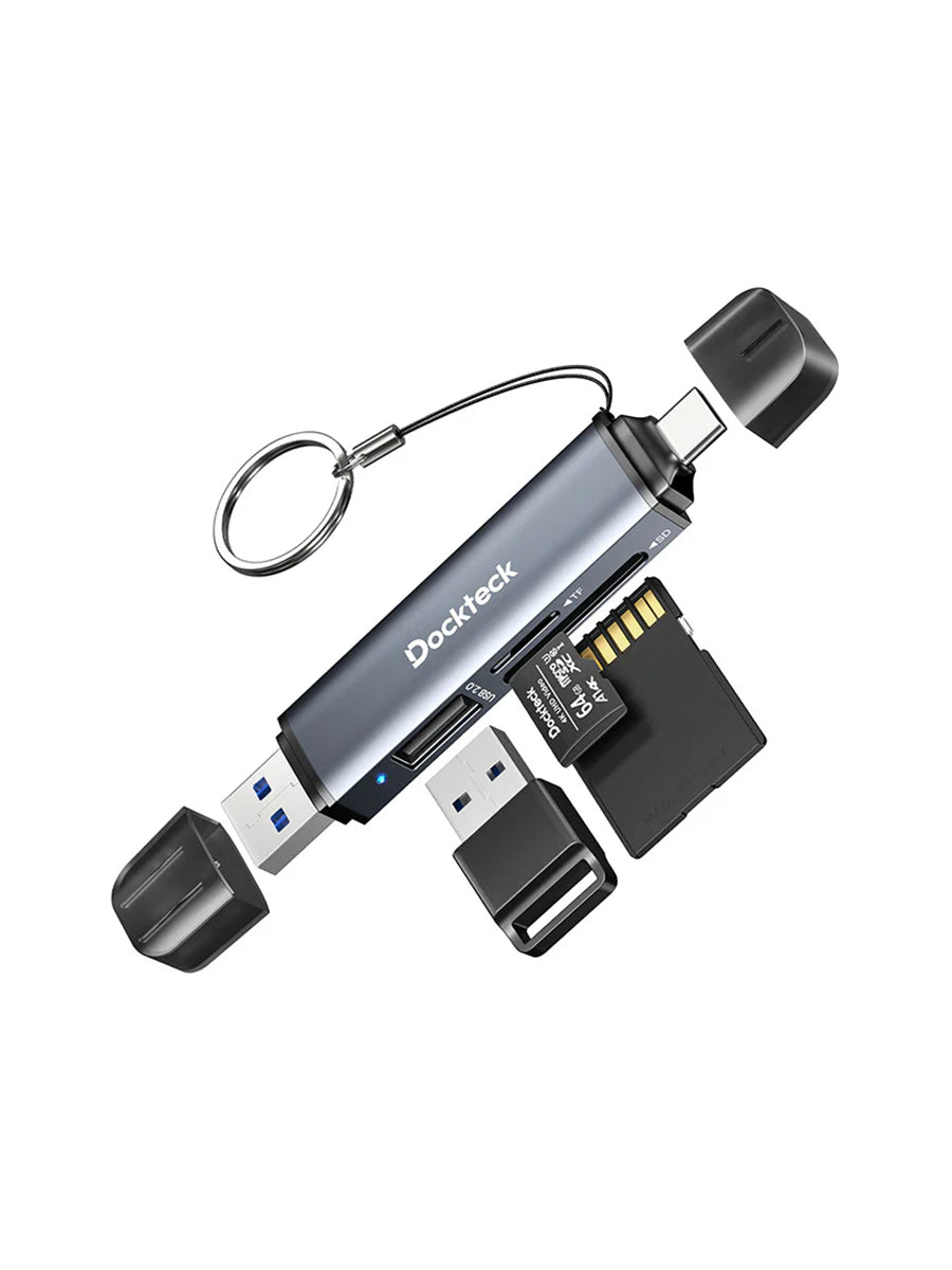Dockteck USB3.0 A公/C公 TF+SD+USB2.0三合一 多功能讀卡機 (DR0003)