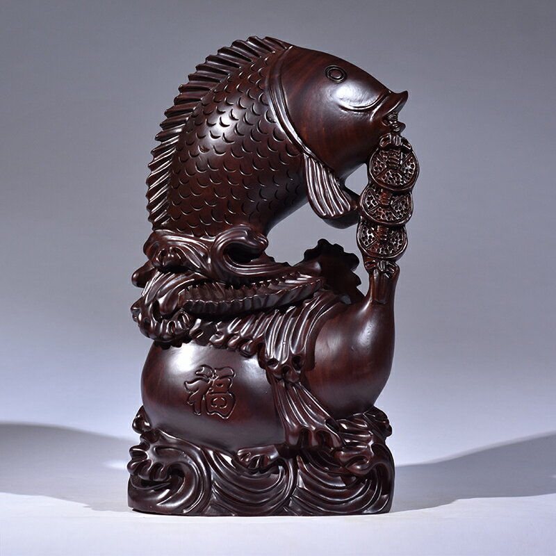 木製物 擺件 龍雕刻 骨董品 中國古美術 極上珍品 珍木 黑檀木彫 龍紋 收納箱 古擺件 置物 賞物