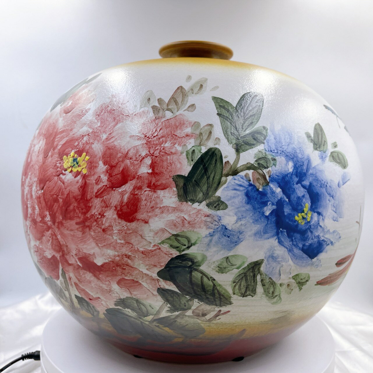 開運精選 💯鶯歌陶瓷 手工製作 有蓋特大圓甕  (富貴有餘) 手工彩繪聚寶甕 茶倉 系列 🇹🇼 台灣MIT現貨