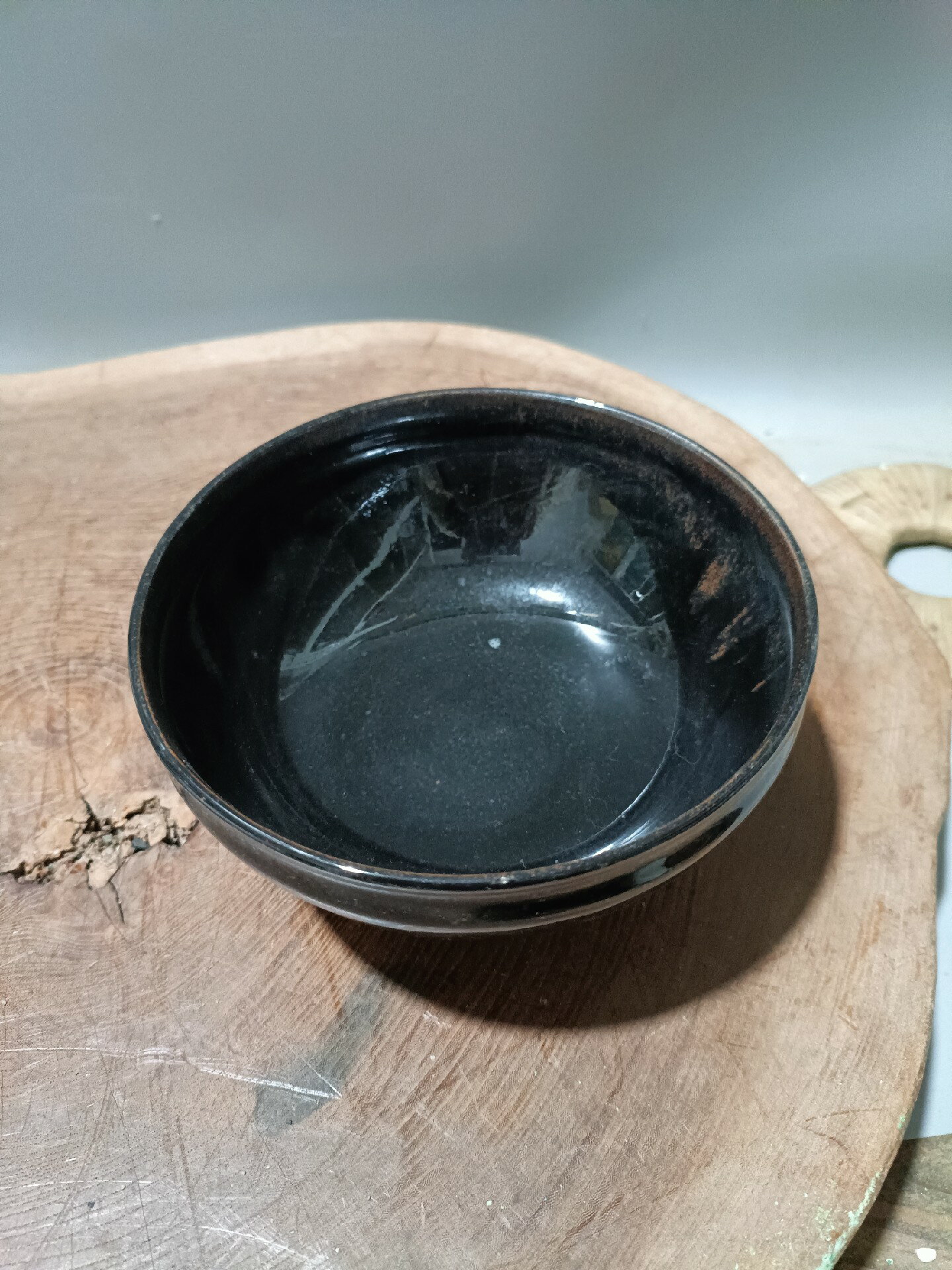 日本迴流瓷器油滴天目盞茶盞，特別漂亮，柴燒，青山款，松盞樣式
