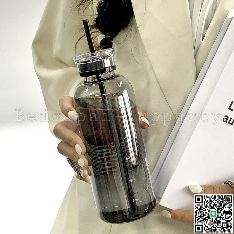 【千羽家居】隨身杯 水杯 吸管杯 雙蓋玻璃杯辦公室大容量吸管杯ins風水杯子