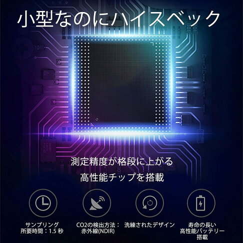 【現貨】HIO【日本代購】日置產業 二氧化碳濃度測量器 CO2測定器 ndir方式 濕度 溫度 USB充電式-白色 3