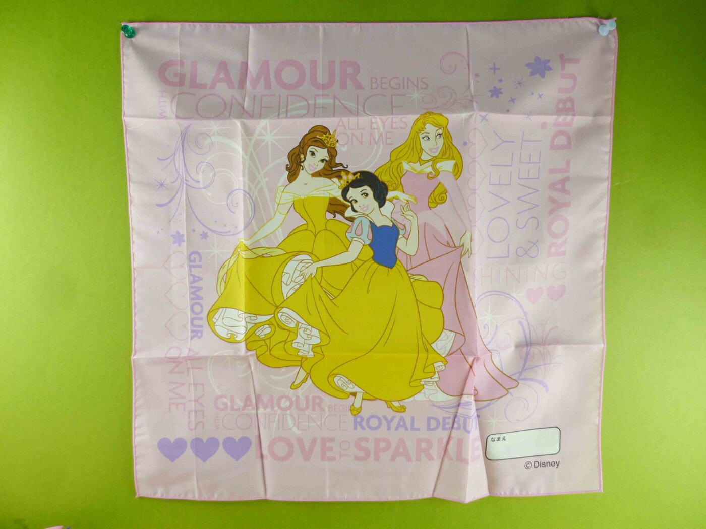 【震撼精品百貨】Disney 迪士尼公主系列 手帕-綜合公主-英文字 震撼日式精品百貨