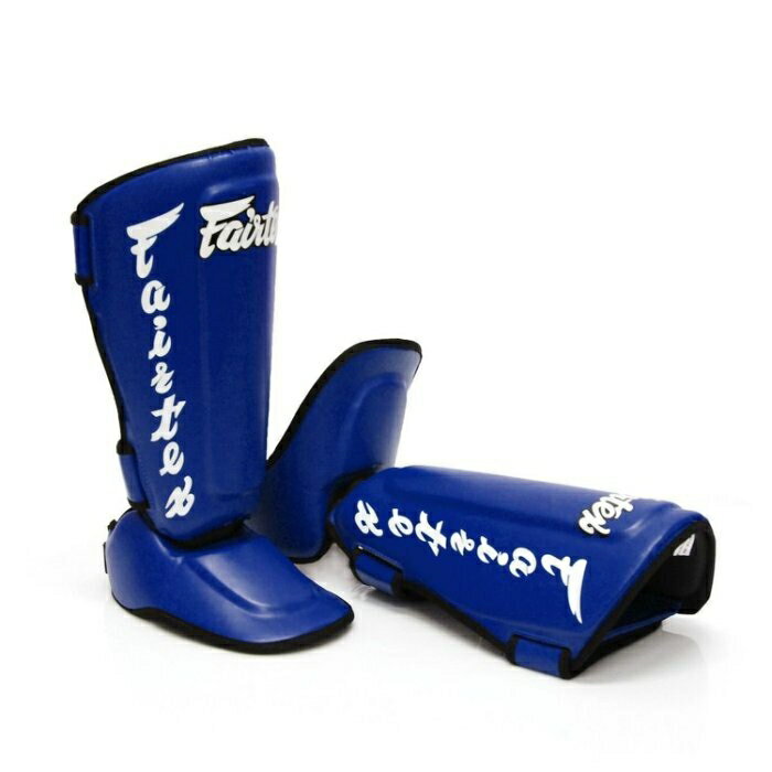 『VENUM旗艦館』M  FAIRTEX ~散打MMA皮革護腳脛~ShinGuards - 藍色