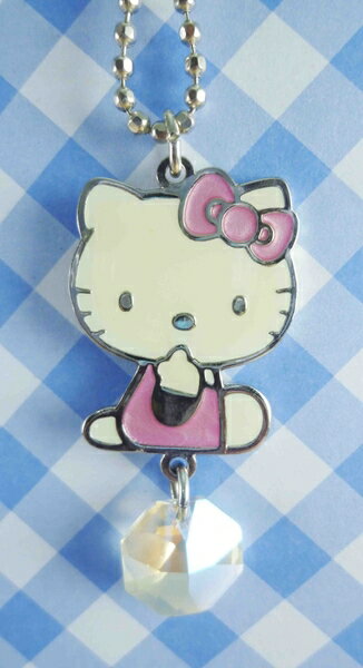 【震撼精品百貨】Hello Kitty 凱蒂貓~KITTY手機提帶-銀牌寶石