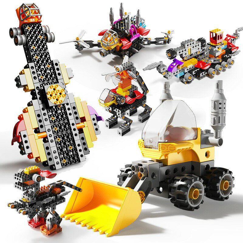 費樂積木男寶最愛 機械百變工程積木 擰螺絲益智拼裝積木 大顆粒積木相容樂高得寶系列 2