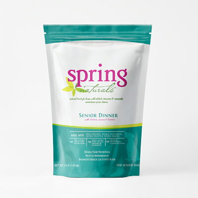 【Spring Naturals 曙光】老犬專用餐 天然寵物餐食 犬飼料 犬糧 鮮肉寵物糧_12LB