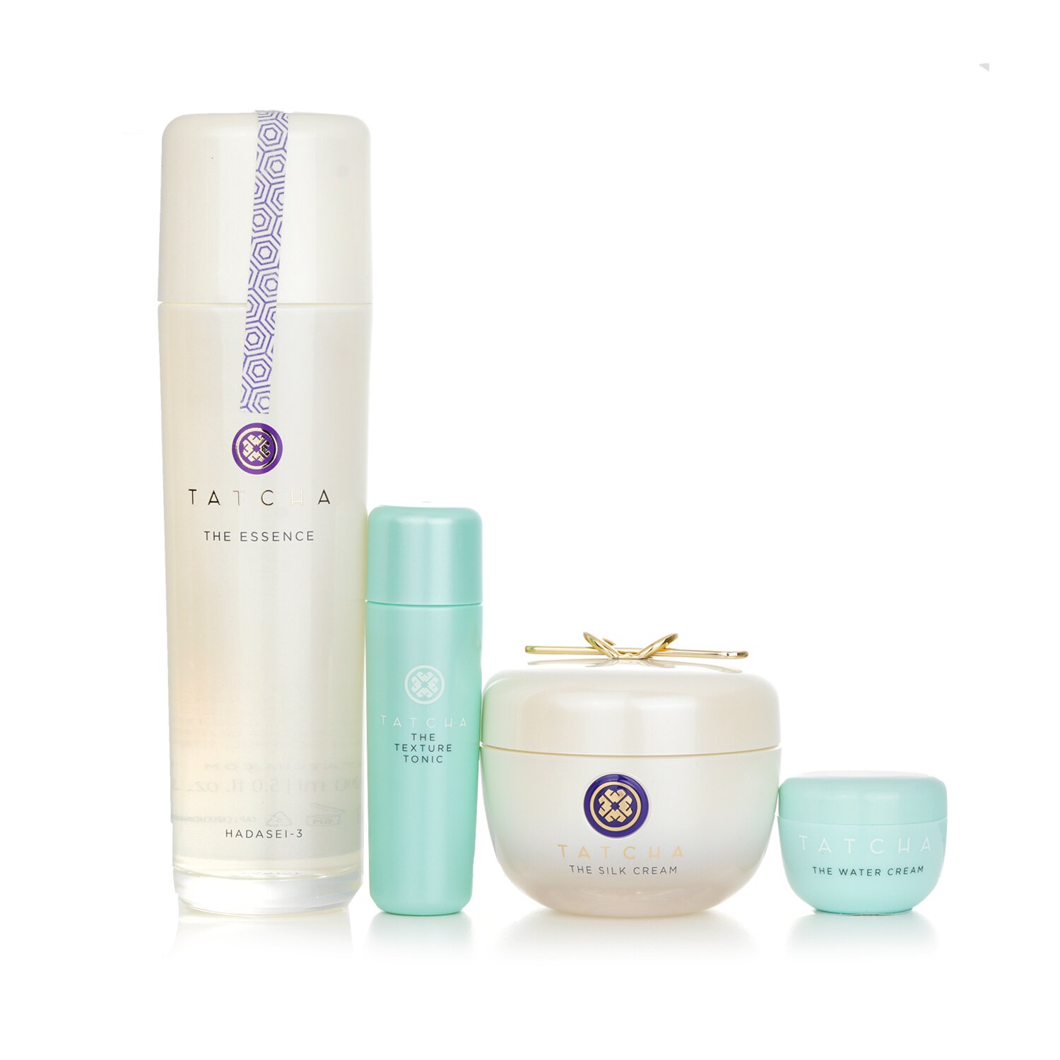 Tatcha - 精華水套裝：煥采盈亮精華水 150 毫升 + 煥采絲滑補濕霜 50毫升 + 毛孔細緻水潤補濕霜 5毫升 + 澄亮淨肌柔膚水 25毫升