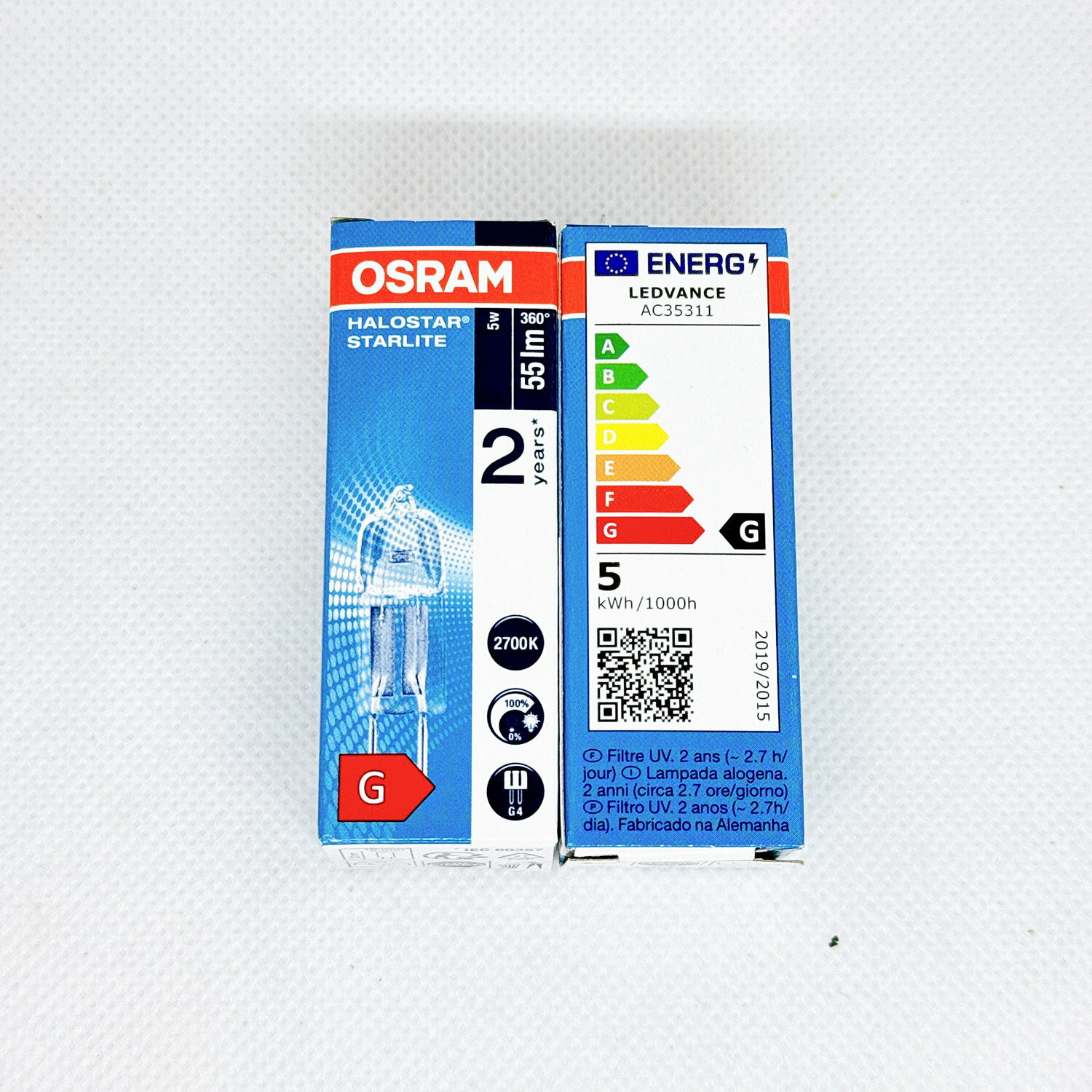 OSRAM 歐司朗 64405S 12V 5W 豆燈 5W G4 鹵素豆燈 燈泡 1
