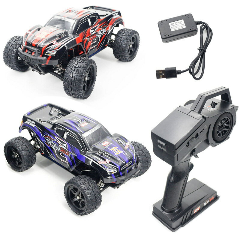 遙控玩具 免運/開票 公司貨 模型玩具1∶16全比例四驅高速越野車合金2.4G無線遙控漂移車男孩充電玩具 電動玩具 遙控汽車 遙控飛機 快速出貨D