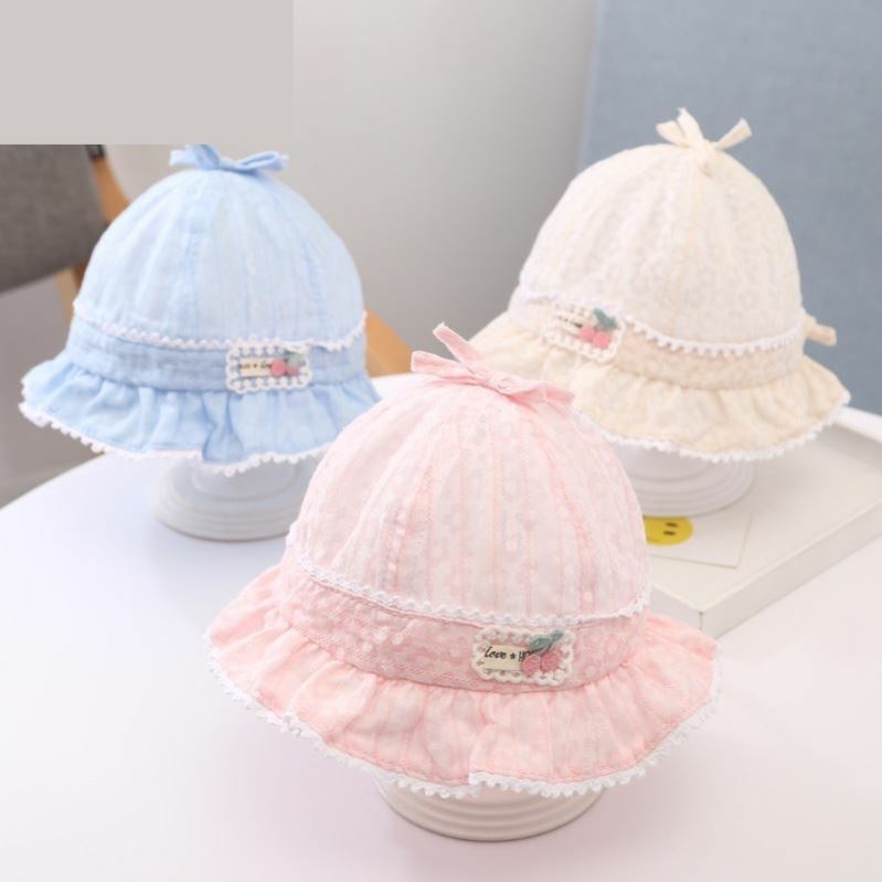 嬰兒帽子春秋新生兒胎帽0-3個月6女寶寶太陽帽夏季薄款棉遮陽帽12