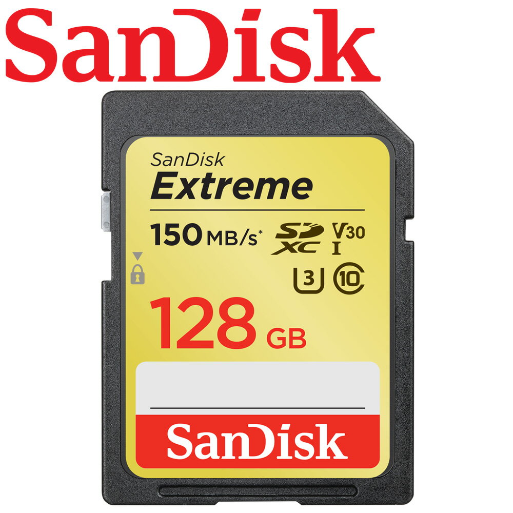 【公司貨】SanDisk 128GB 150MB/s Extreme SD SDXC UHS-I U3 V30