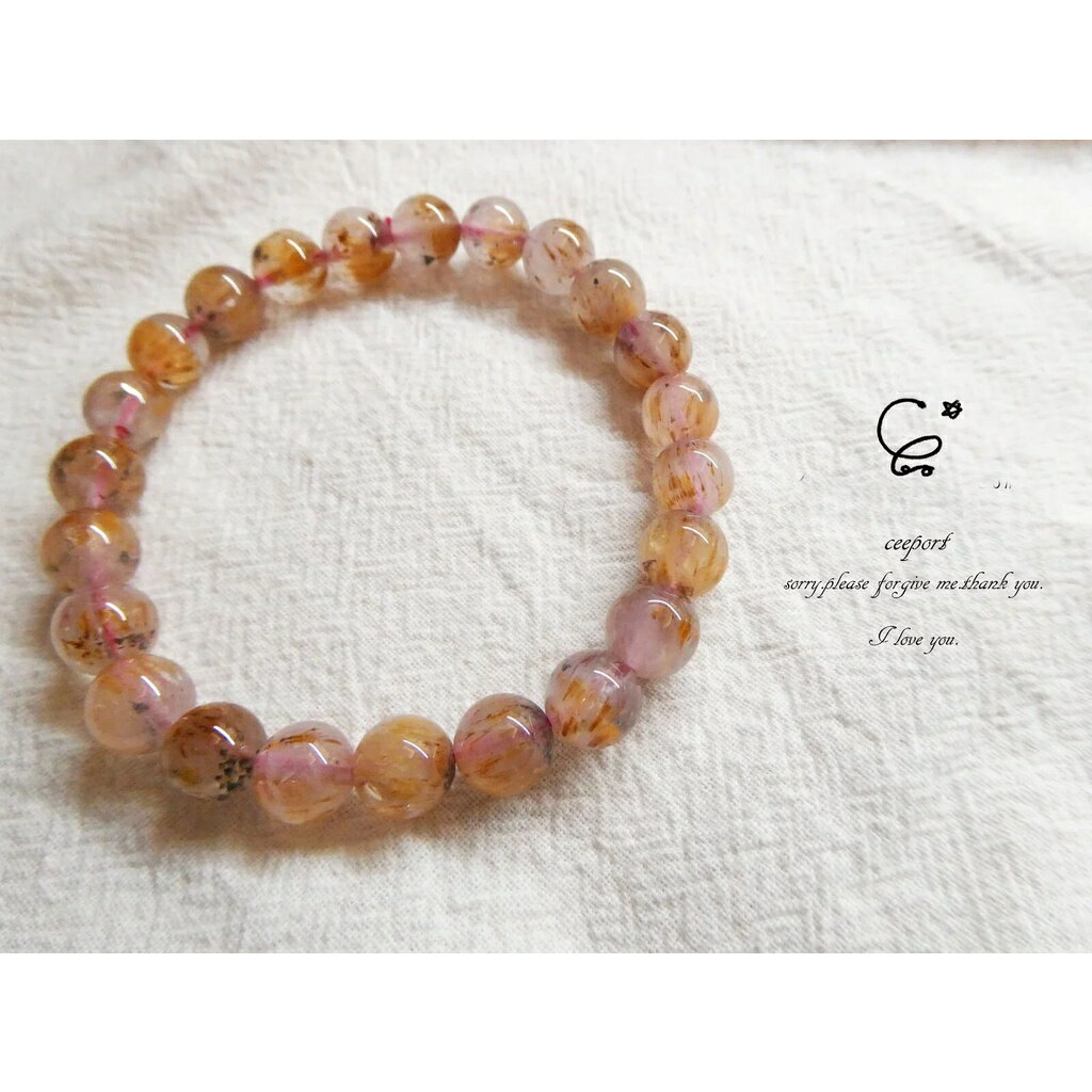 23極光 紫鈦晶 手串 24128/紫鈦晶/水晶手鍊/[晶晶工坊-love2hm]