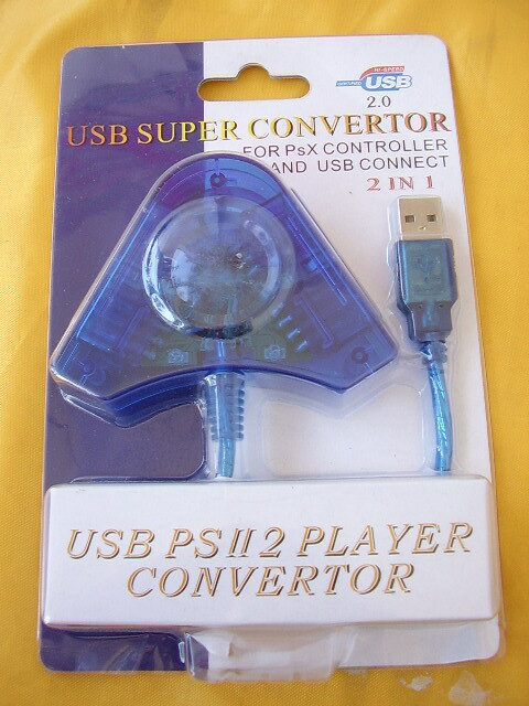 PS2手柄轉接器 USB轉換口 PC使用PS2手柄